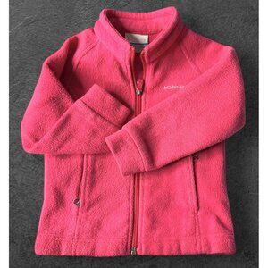Columbia Fleece Girl’s Jacket 3T Pink Toddler Kids Baby Child Pockets Zip Front